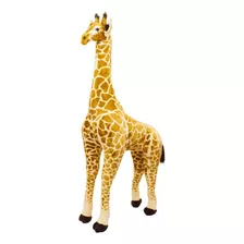 Girafa Gigante Colossal Realista Em Pelúcia 185 Cm Cor Amarelo