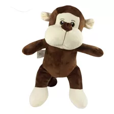 Pelúcia De Animais Safari Macaco Bichinho Para Criança 35cm