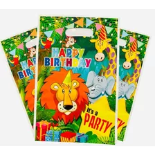 Bolsas Cumpleaños Piñata Cotillón Animales Safari Pack 30