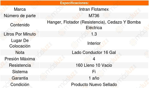 Base Y Bomba Gasolina Ford F-150 Xl 5.8l V8 88 A 89 Intran Foto 3