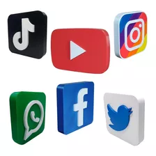 Logos Ícones De Redes Sociais E Aplicativos Kit Decoração