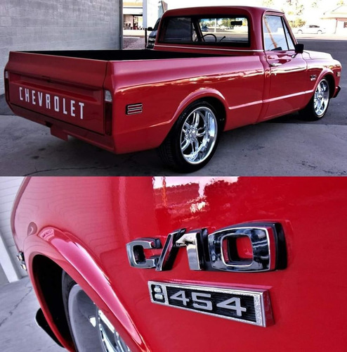 Par Emblema Chevrolet Camioneta Pickup C10 69 70 1969 1970 Foto 2