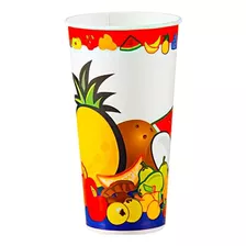 Vasos Papel 22oz Frutas Caja Con 1000 Piezas