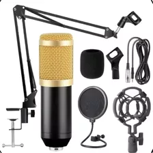 Microfone Condensador Profissional Bm-800 Podcast Cor Preto