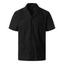 Camisa Guayabera Cubana Branca Elegante Atadura Grande