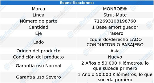 Base Amortiguador Izquierda O Derecha Tra Colt 89-94 Foto 3