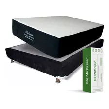 Colchon Con Box Bio Mattress King Size Platinum Memory Foam Color Negro