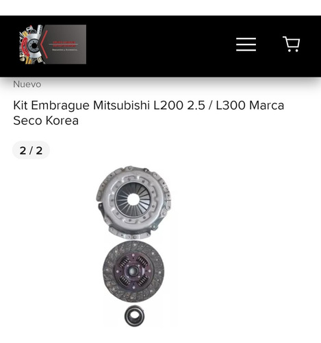 Kit Embrague Mitsubishi L200 2.5  / L300 Marca Seco Korea  Foto 4