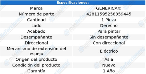 Espejo Wv Up 2016 2017 2018 Elect P/pint C/direcc Copiloto Foto 2