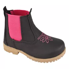 Bota Infantil Menina Botinha Jeca Bebê Country Confortável 