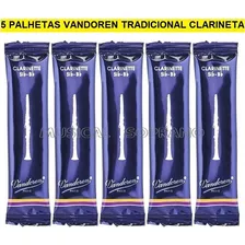 5 Palhetas Vandoren Tradicional Clarineta - N° 1,5