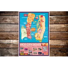 Poster Mapas Gta Vice City Y San Andreas 47x32cm 200grms X2