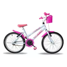 Bicicleta Feminina Aro 20 Infantil Branca Power Bike Bella