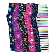 Calças Legging Infantil Juvenil Criança Menina Kit 6 Un