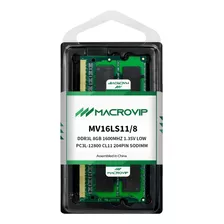 Memória Notebook Macrovip 8gb Ddr3l 1600mhz Mv16ls11/8