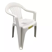 Cadeira Plástica Com Braços, Tipo Poltrona, Gibafer