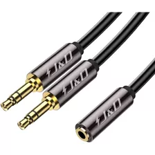 Cable Adaptador Audio Estereo 3,5mm Hembra A 2 Macho | 20cm