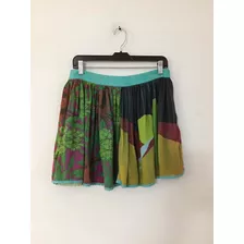 Mini Falda Marca Custo Barcelona Talla 36 Turquesa Usado