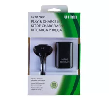 Kit Carga Y Juega Para Control Xbox 360 Cable Y Pila Mayoreo