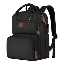 Mochila Lonchera Clásica Con Bolsillo Térmico Porta Laptop