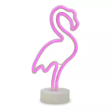 Lampara Escritorio Buro Noche Luz Led Neon Diseño Flamingo