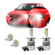 Kit Lampada Super Led Farol Alto Baixo 6500k Celta Todos