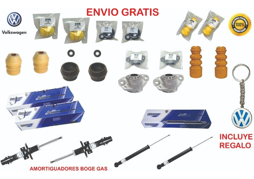 Kit 4 Amortiguadores Boge C/ Bases Y Gomas Vw Vento 14-20 Foto 3