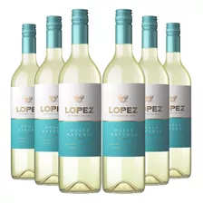 Vino Blanco Dulce Natural Lopez 750ml X6