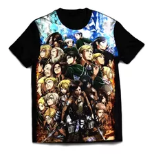 Camisa Camiseta Blusa Infantil Attack On Titan Full Print