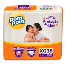 Fralda Pom Pom Protek Proteção De Mãe Mega Xg Com 38un