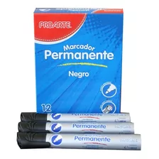 Plumones Permanente Negro Caja X12 Proarte