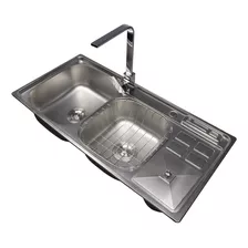 Cuba Inox Pia Cozinha Gourmet Com Lixeira E Acessorio 92x45