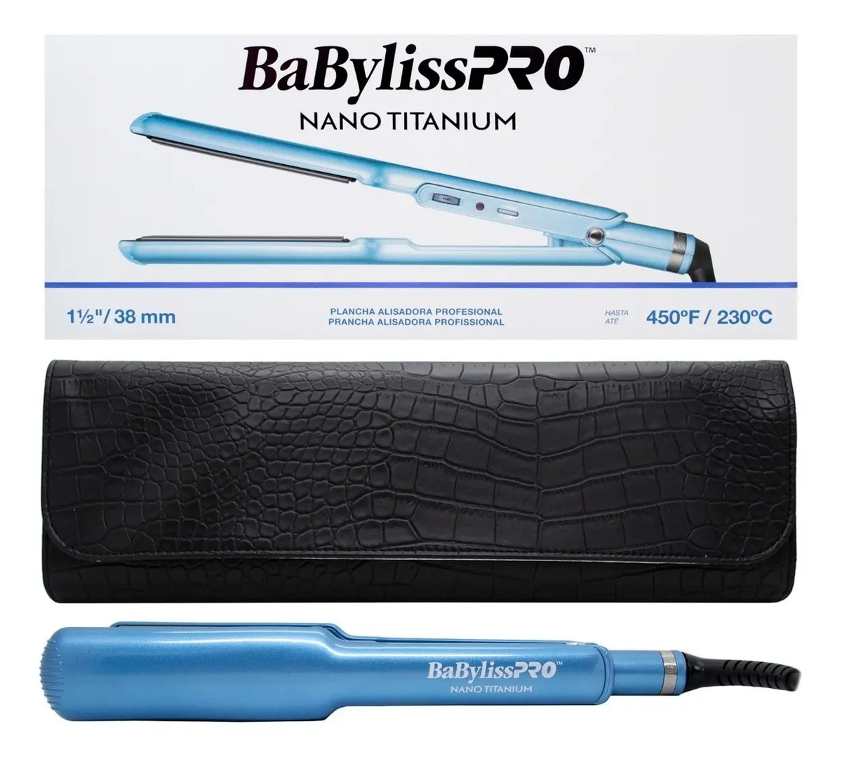 Planchita Alisado Babyliss Pelo Seco 450f + Funda 9559 Local Celeste