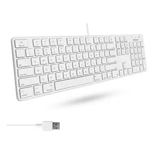 Teclado Macally Con Cable Usb/white