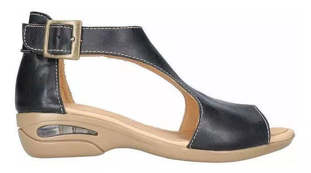 Sandalia De Cuero Kikos Shoes. Modelo Grace + Camara De Aire