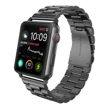 Correa Acero Fintie Compatible Con Apple Watch 42mm Negro