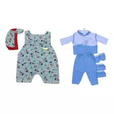 Kit 2 Roupas Para Boneco Bebê Reborn Menino