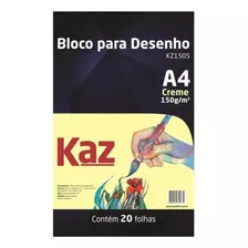 Folha Canson A4 Creme 150g 20un Pintura, Molde, Artesanato