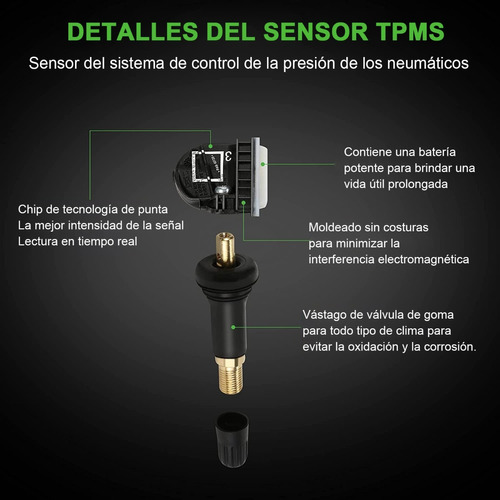 Sensor De Presin De Llanta Tpms Para Gmc Chevrolet Foto 2