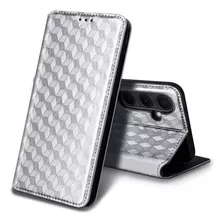 For Samsung Galaxy A55 5g Cubic Print Wallet Card Slot Case