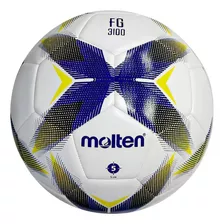 Balón Futbol Molten Forza Híbrido F5r3100 No.5 Color Azul/amarillo