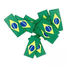 Kit 100 Bandeiras Brasil Termocolante 2,5cmx1,2cm Etiqueta