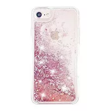 Ucolor Rose Pink Glitter Case Para iPhone SE (2020) iPhone 8