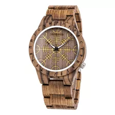 Bobo Bird Mens Unique Engrave Wood Watches Reloj Elegante De