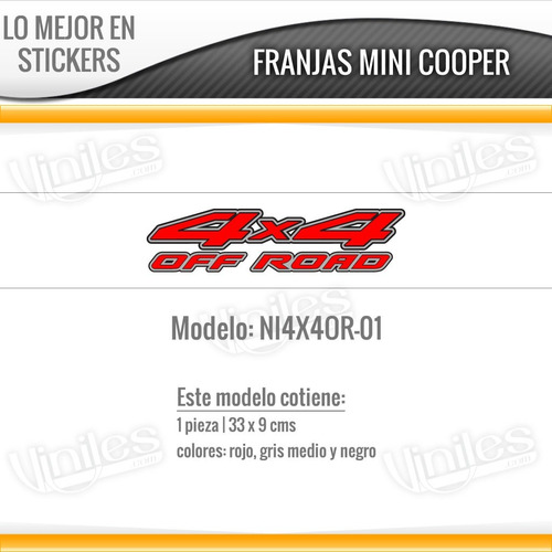 Sticker Calcomania Nissan, Pro4x, 4x4, Nismo Off Road, Xterr Foto 4