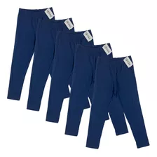 Kit 5 Calça Legging Escolar Infantil Juvenil Menina 6 Ao 16