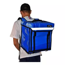 Mochila Térmica Reparto Azul Con Blanco Delivery 35x28x38 Cm