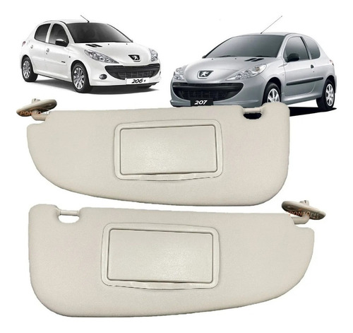 Foto de Visera Peugeot 206 2001 - 2010 Izquierda + Derecha 2mplastic