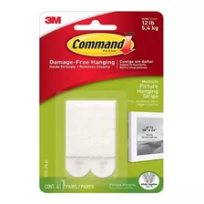 Tiras Para Colgar Cuadros 3m Medium Command + Pack X 4 Tiras