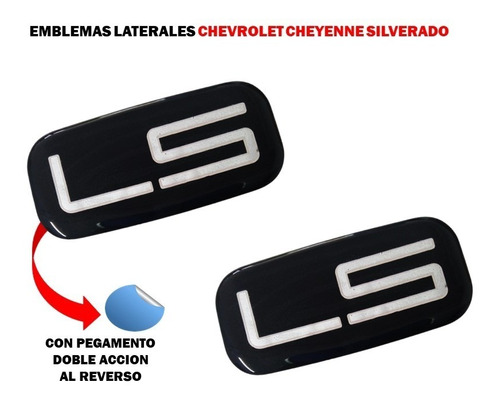 Par De Emblemas Laterales Ls Chevrolet Cheyenne 1999-2007 Foto 3
